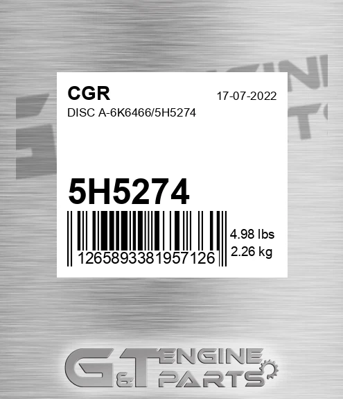 5H5274 Disc A-6k6466/