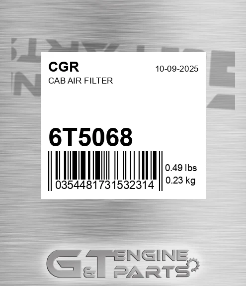 6T5068 CGR Cab Air Filter
