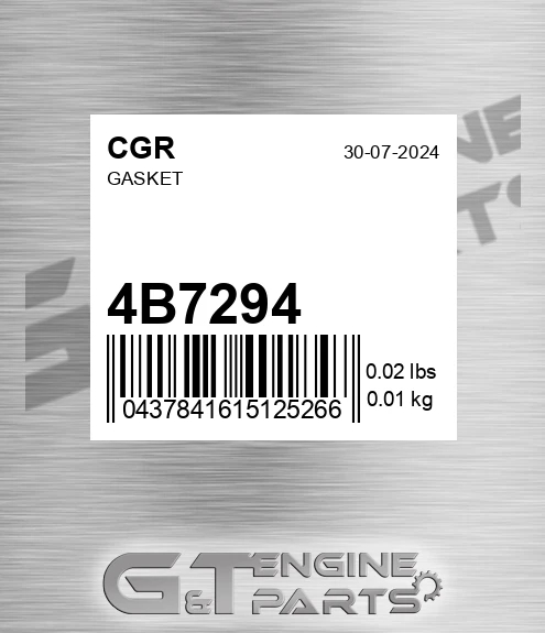 4B7294 CGR Gasket