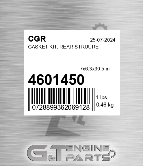 4601450 Gasket Kit, Rear Struure