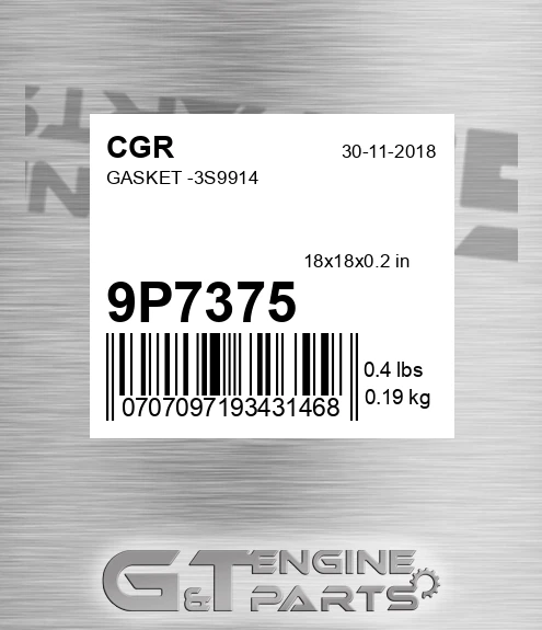 9P7375 Gasket -3s9914
