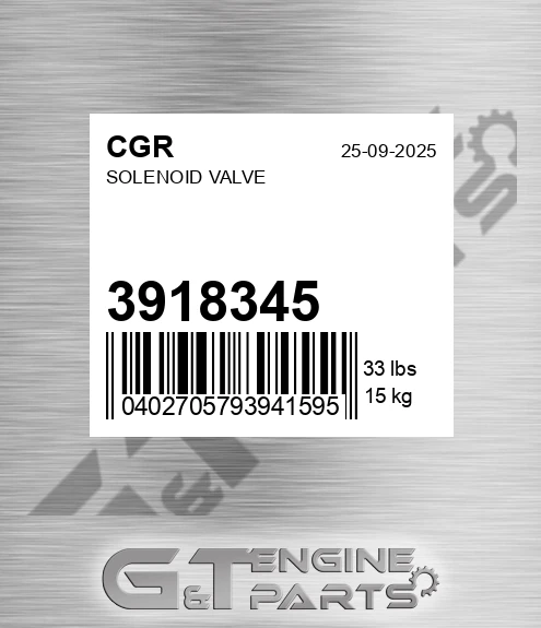 3918345 Solenoid Valve
