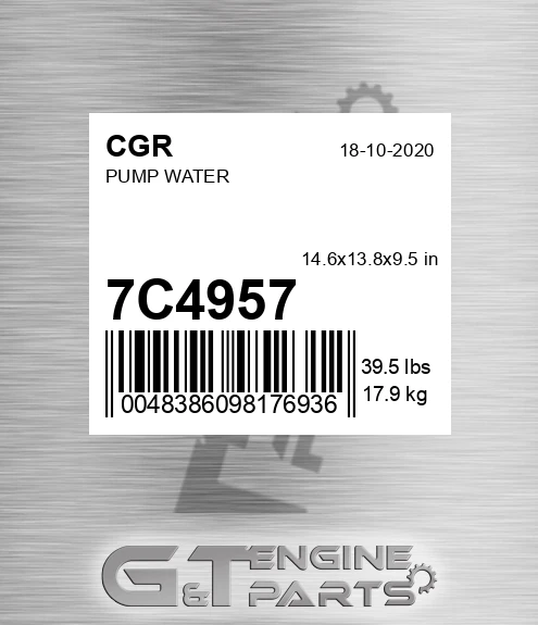 7C4957 CGR Pump Water