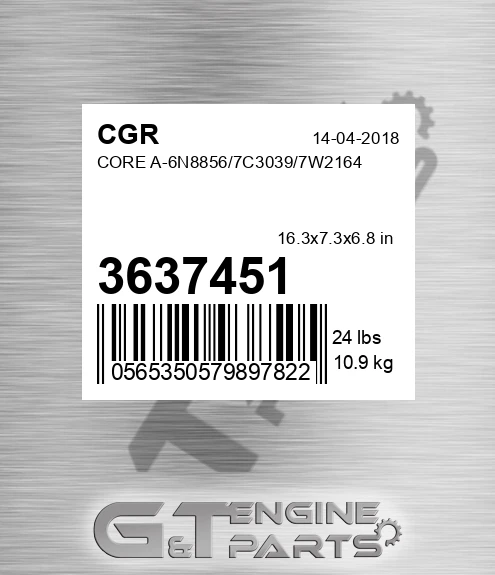 3637451 Core A-6n8856/7c3039/7w2164