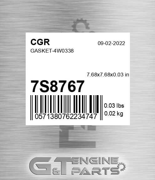 7S8767 CGR Gasket-4w0338