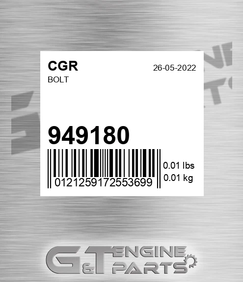 949180 CGR Bolt