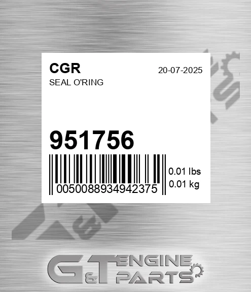 951756 Seal O'ring