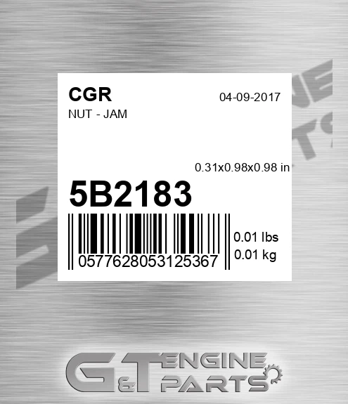 5B2183 Nut - Jam