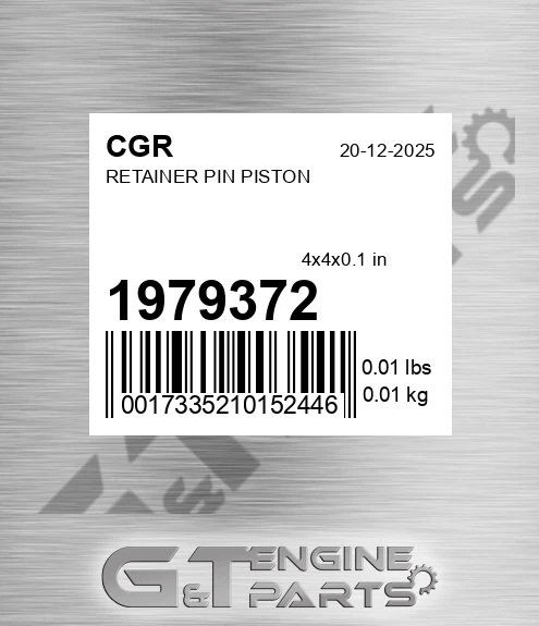 1979372 Retainer Pin Piston