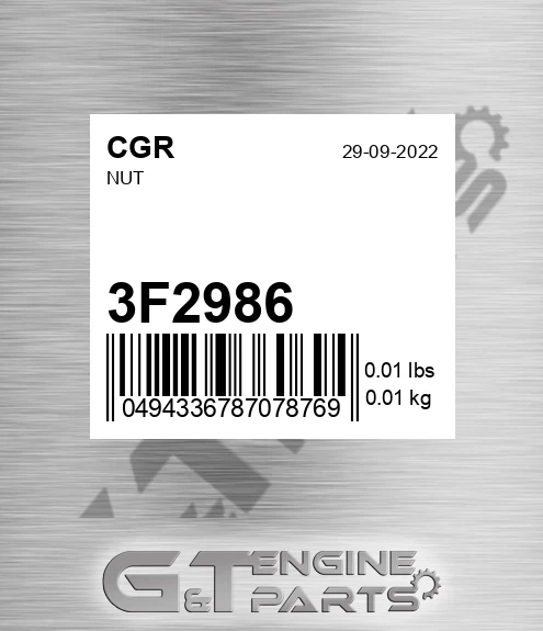 3F2986 CGR Nut
