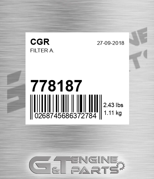 778187 Filter A.