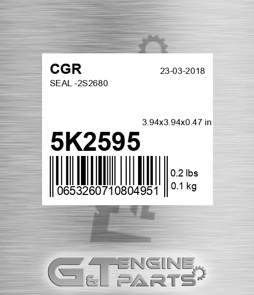 5K2595 CGR Seal -2s2680