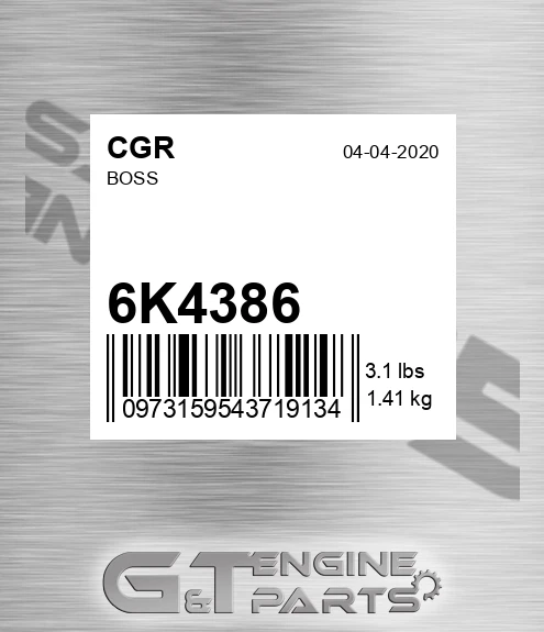 6K4386 CGR Boss