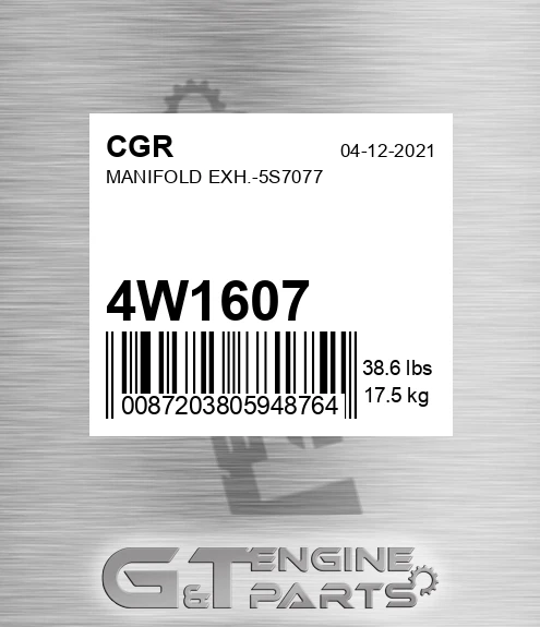 4W1607 Manifold Exh.-5s7077 for CGR