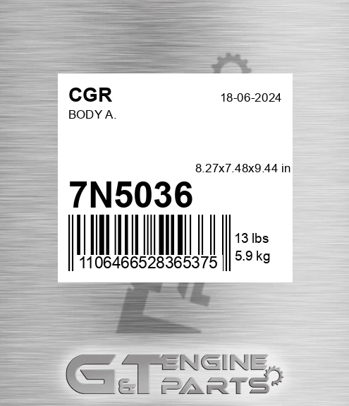 7N5036 CGR Body A.