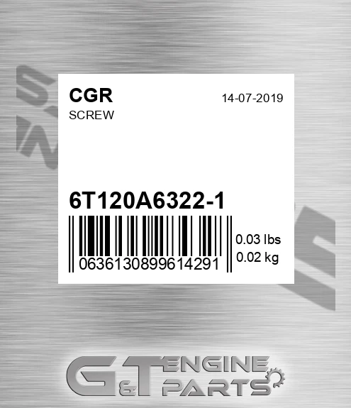 6T120A6322-1 CGR Screw