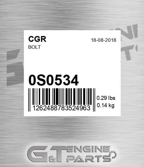 0S0534 CGR Bolt