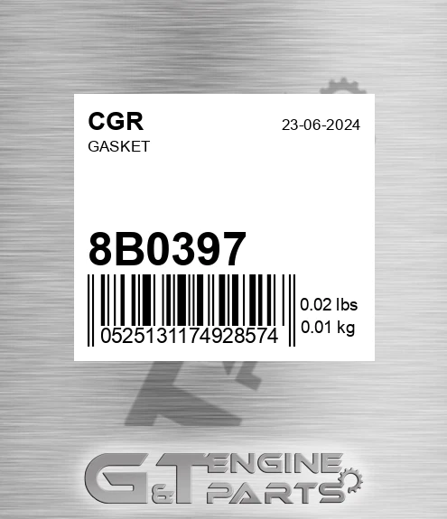 8B0397 Gasket