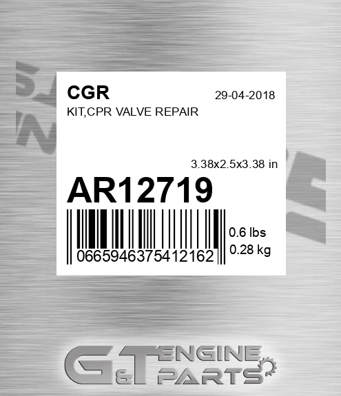 AR12719 CGR Kit,cpr Valve Repair