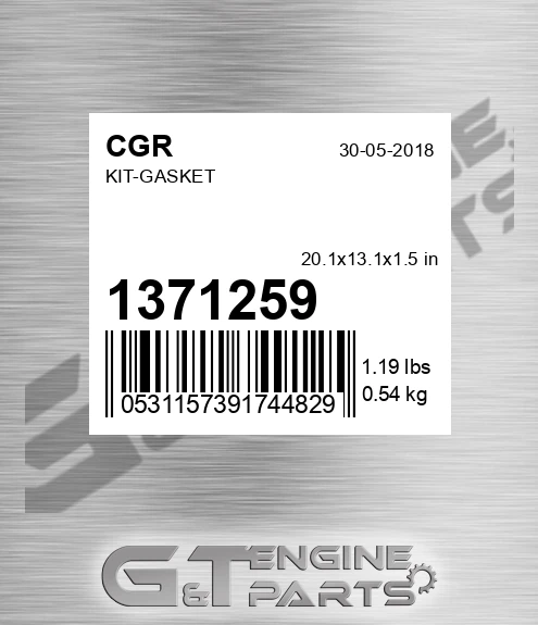 1371259 Kit-gasket for CGR