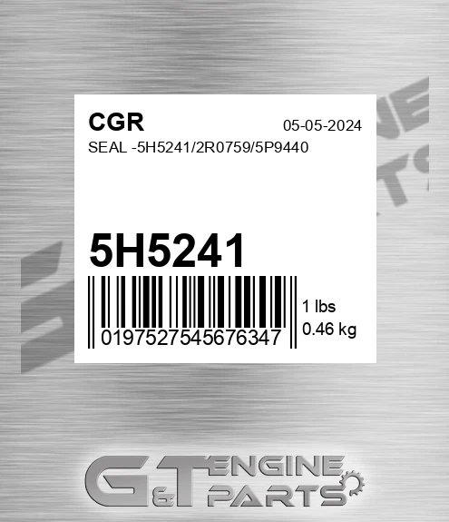 5H5241 Seal -/2r0759/5p9440