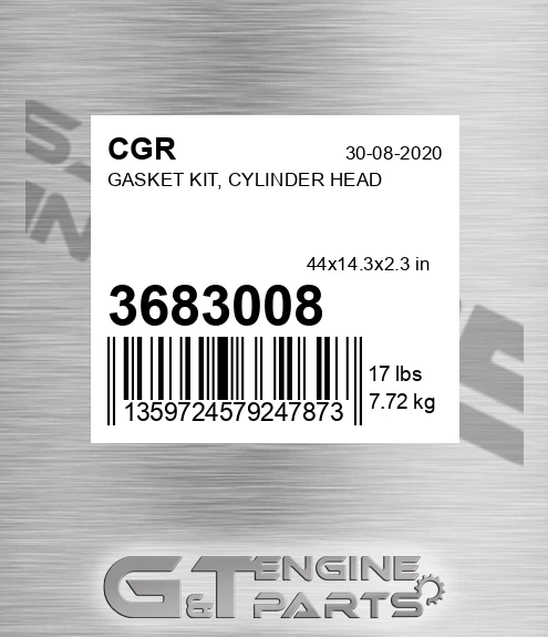 3683008 Gasket Kit, Cylinder Head