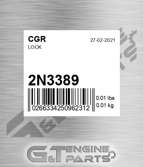 2N3389 CGR Lock