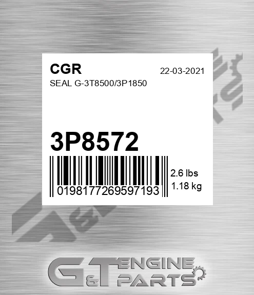3P8572 Seal G-3t8500/3p1850