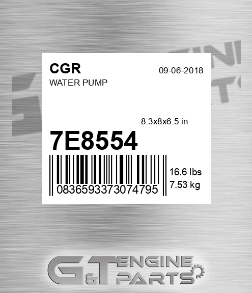 7E8554 CGR Water Pump