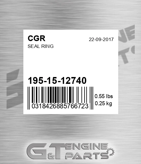 195-15-12740 Seal Ring for CGR