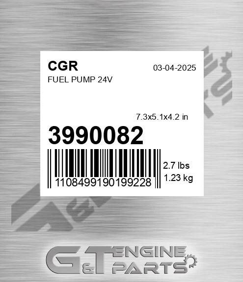 3990082 CGR Fuel Pump 24v