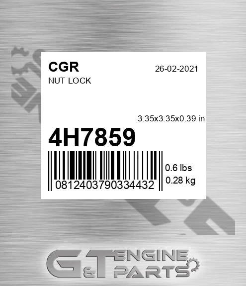 4H7859 CGR Nut Lock