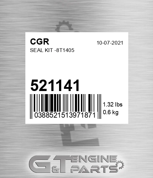 521141 CGR Seal Kit -8t1405