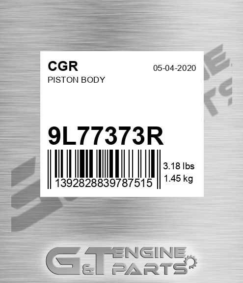 9L77373R Piston Body