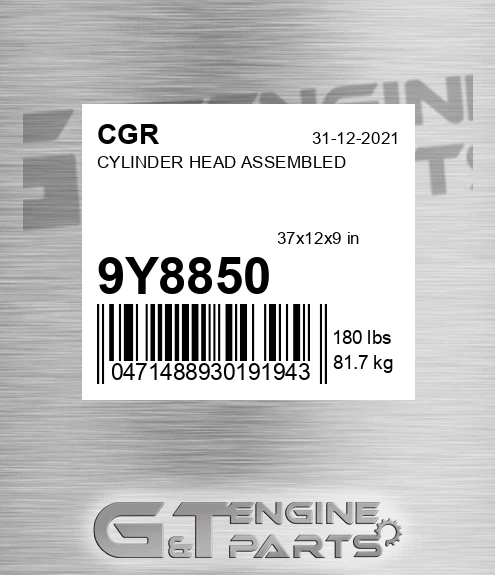 9Y8850 CGR Cylinder Head Assembled
