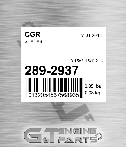 289-2937 CGR Seal As
