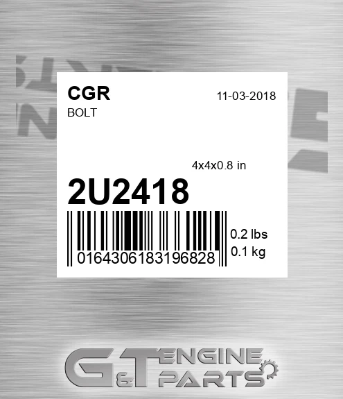 2U2418 Bolt for CGR