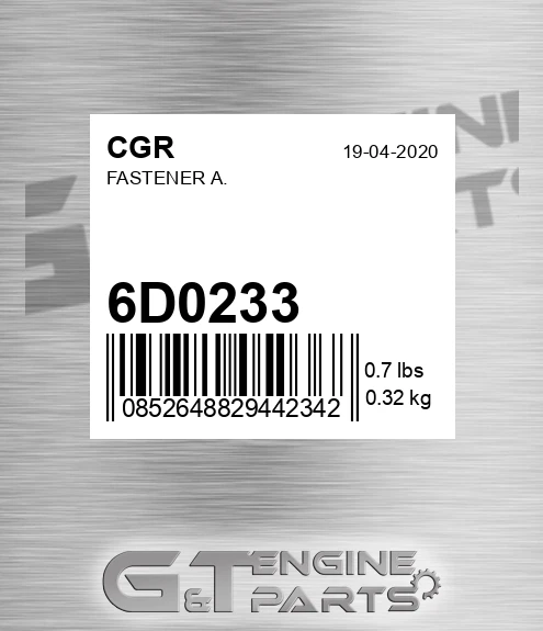6D0233 Fastener A.