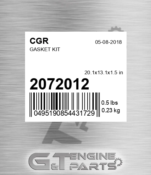 2072012 CGR Gasket Kit