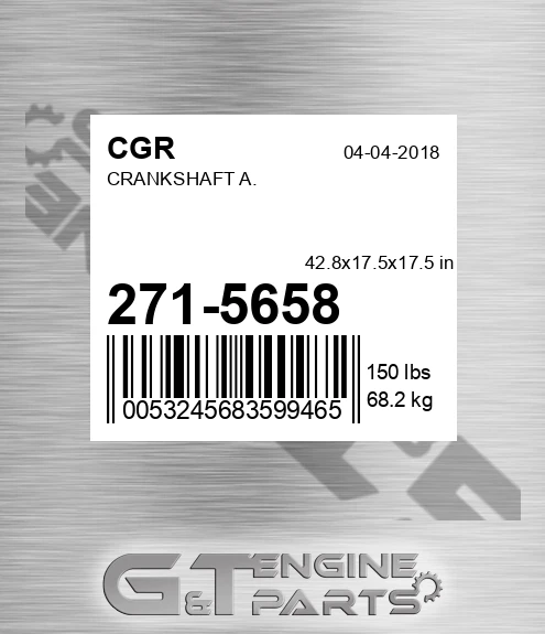 271-5658 CGR Crankshaft A.