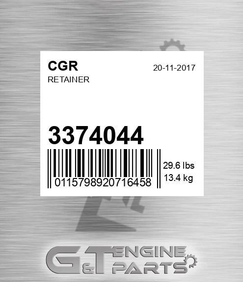 3374044 CGR Retainer