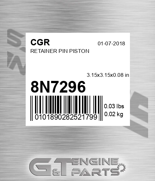 8N7296 CGR Retainer Pin Piston