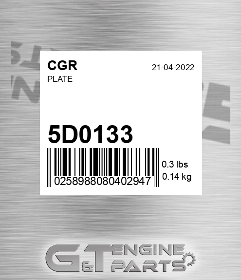 5D0133 Plate