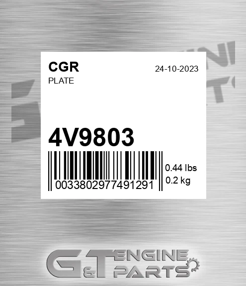 4V9803 CGR Plate