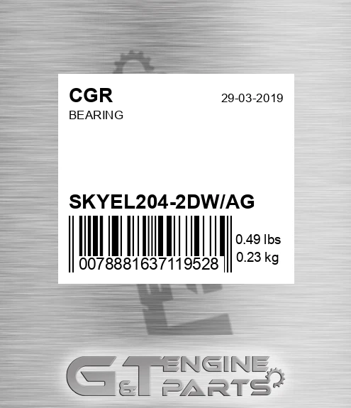 SKYEL204-2DW/AG Bearing