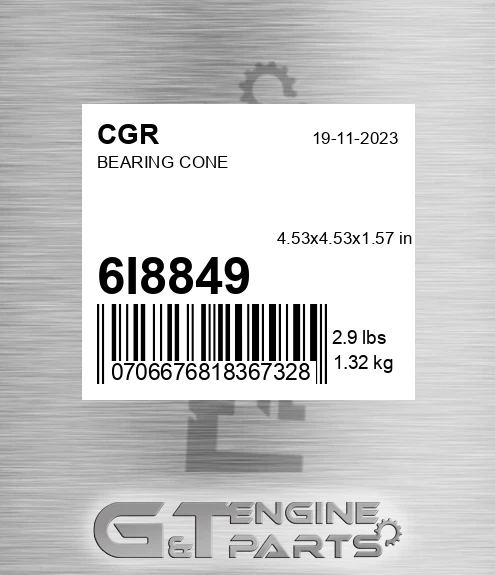 6I8849 CGR Bearing Cone