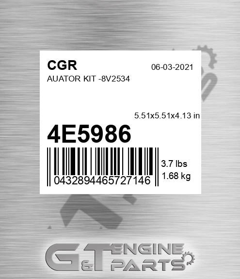 4E5986 CGR Auator Kit -8v2534