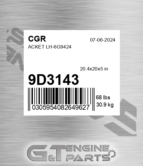 9D3143 CGR Acket Lh-6g9424