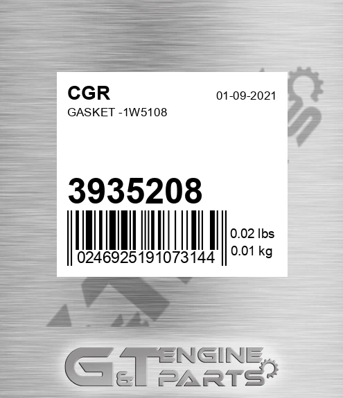 3935208 CGR Gasket -1w5108