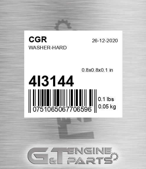 4I3144 Washer-hard for CGR